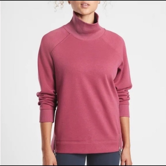 Athleta Tops - ATHLETA Cozy Karma Side Zip Funnel Neck Sweater